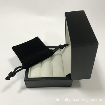 High Quality Jewelry Ring Box Wooden Black